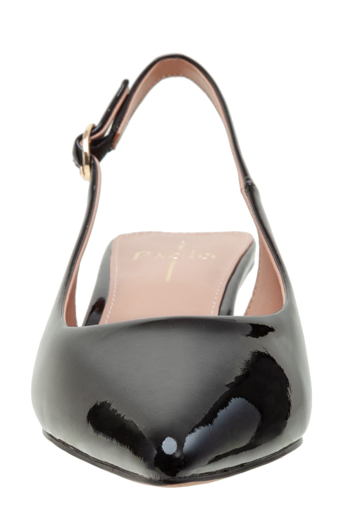 Linea Paolo Cecil Slingback Pointed Toe Kitten Heel Pump, Alternate, color, Black