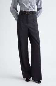 SPORTMAX Abituro High Waist Wool Blend Wide Leg Pants