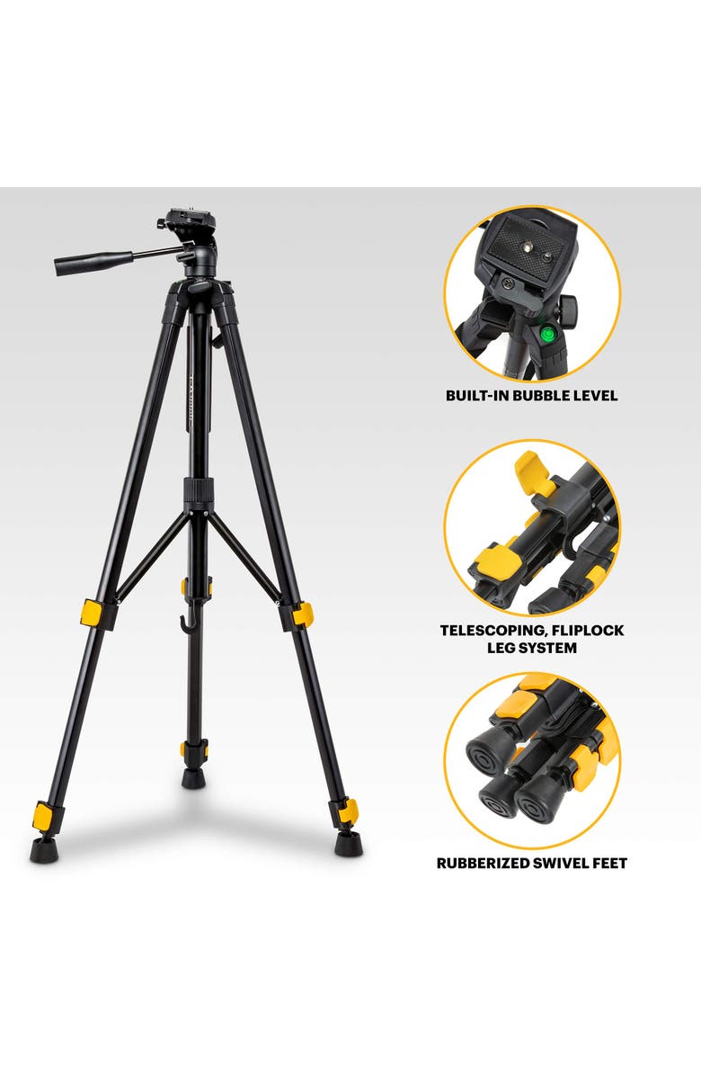 Kodak PhotoGear 62-inch Camera Tripod, Alternate, color, Black