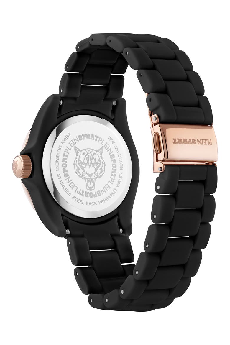 The Scratch Bracelet Watch, 38mm, Alternate, color, BLACK