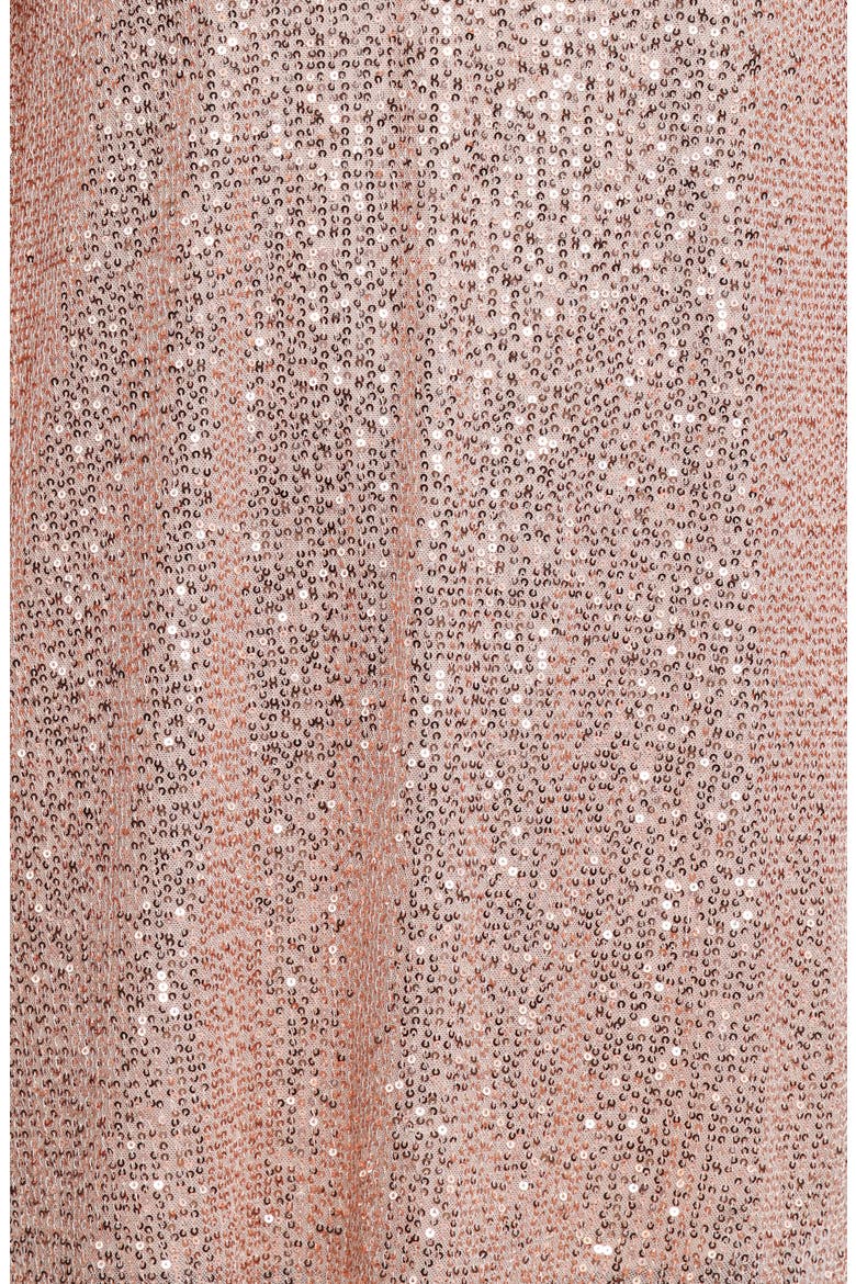 Springfield Long Sleeve Sequin Minidress, Alternate, color, GOLD