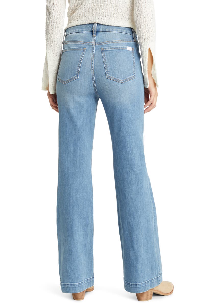 JEN7 by 7 For All Mankind Pintuck High Waist Wide Leg Trouser Jeans, Alternate, color,