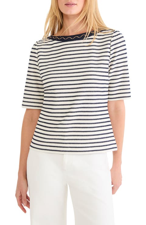 Embroidered Knit Top (Regular & Petite)