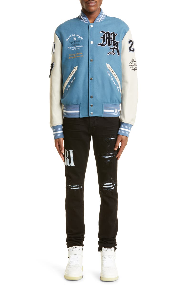 AMIRI Tie Dye Core Logo Stretch Denim Jeans, Alternate, color, 