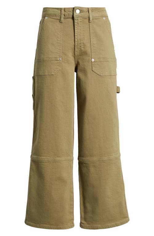 Rails Silverado High Waist Ankle Wide Leg Carpenter Pants In Green