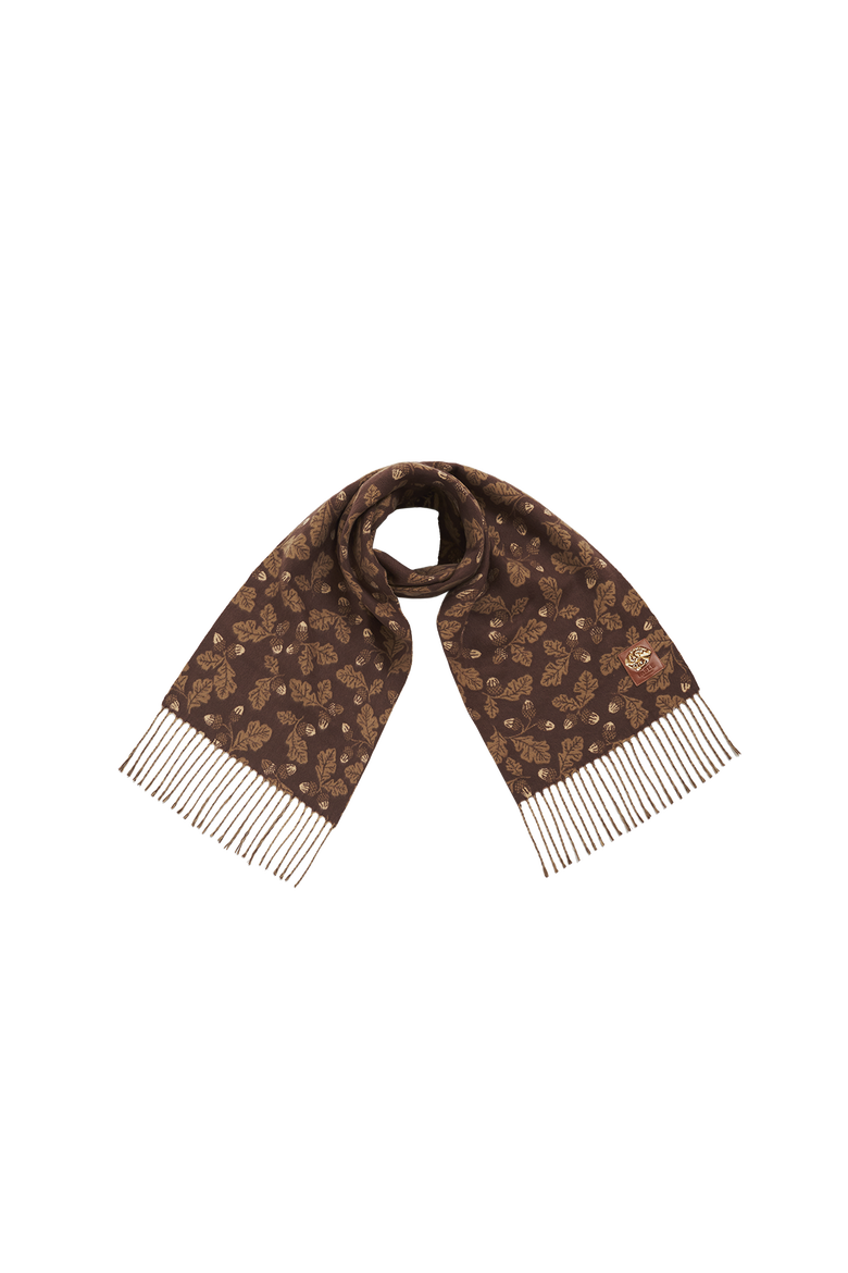 Chocolate Acorn Jacquard Scarf, Main, color, Caramel & Chocolate