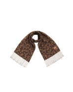 Fable England Chocolate Acorn Jacquard Scarf