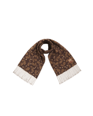 Fable England Chocolate Acorn Jacquard Scarf
