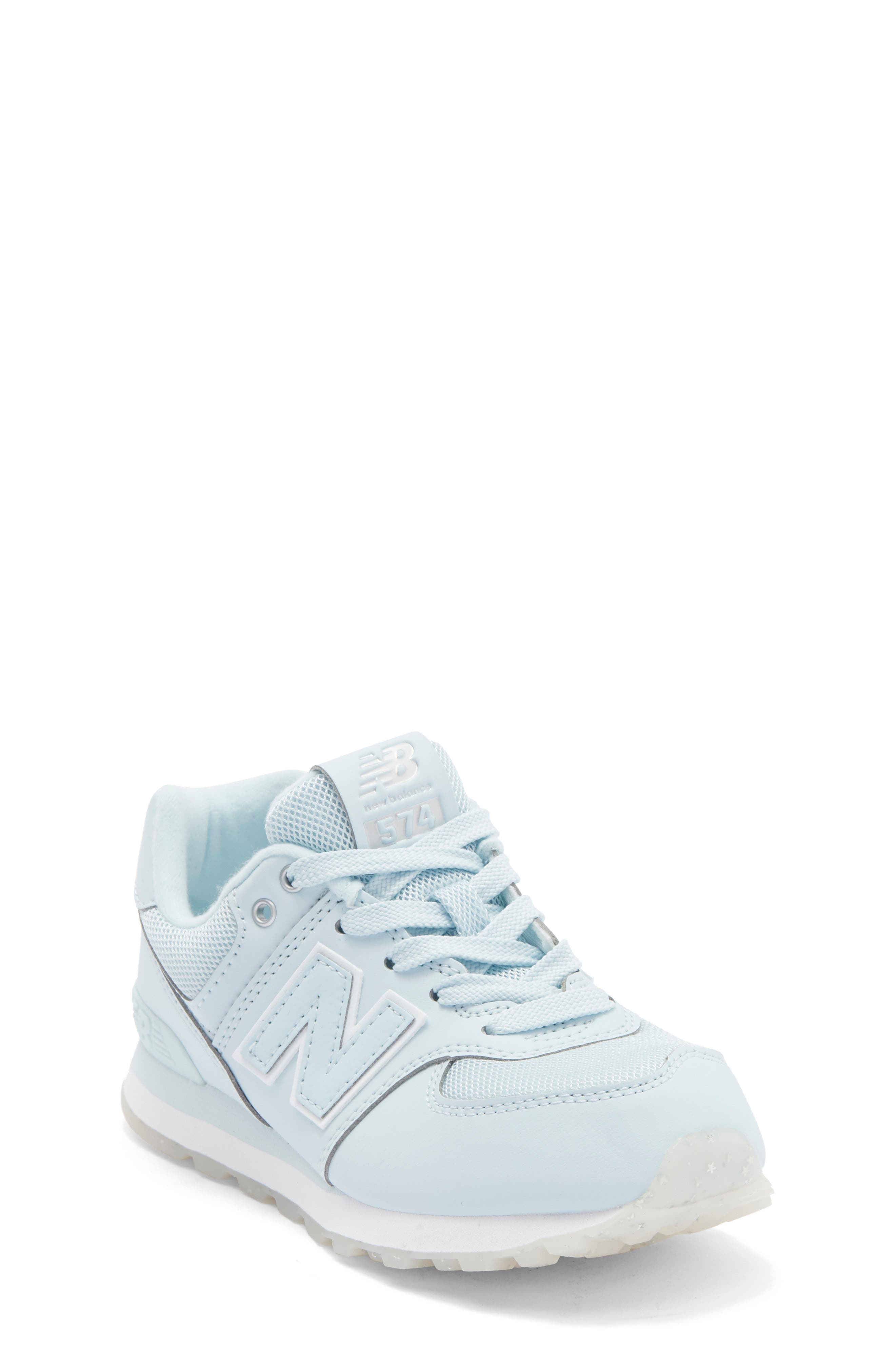 New Balance Kids' 574 Sneaker, Main, color, Frosted Glass/ Silver Metallic