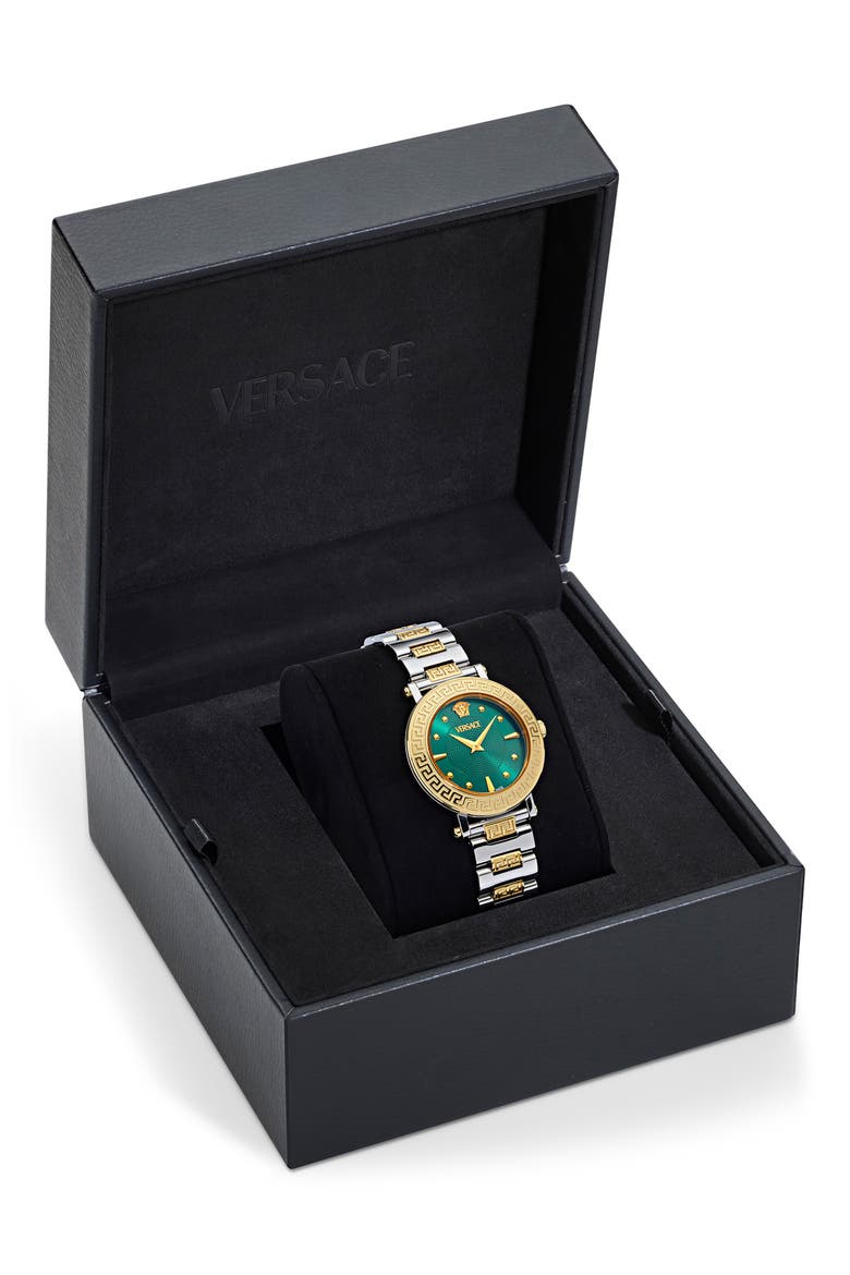 Greca Sphere Bracelet Watch, 35mm, Alternate, color, TWO TONE
