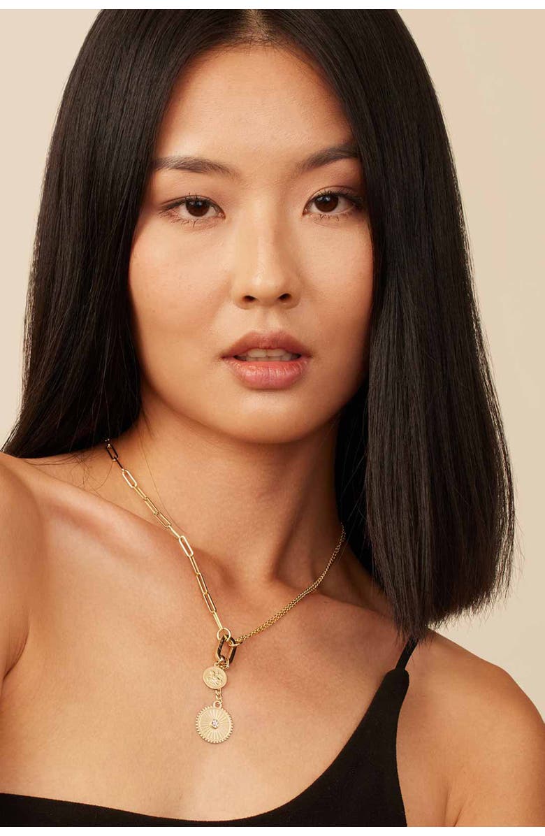 Oradina 14K Yellow Gold Triumph Coin Pendant Charm, Alternate, color, Yellow Gold