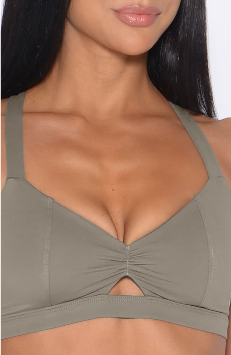 Bombshell Sportswear Sweetheart Sports Bra, Alternate, color, Stone