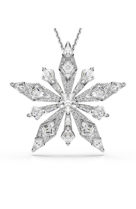Idylla Snowflake Brooch Pendant Necklace