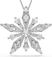 Swarovski Idylla Snowflake Brooch Pendant Necklace