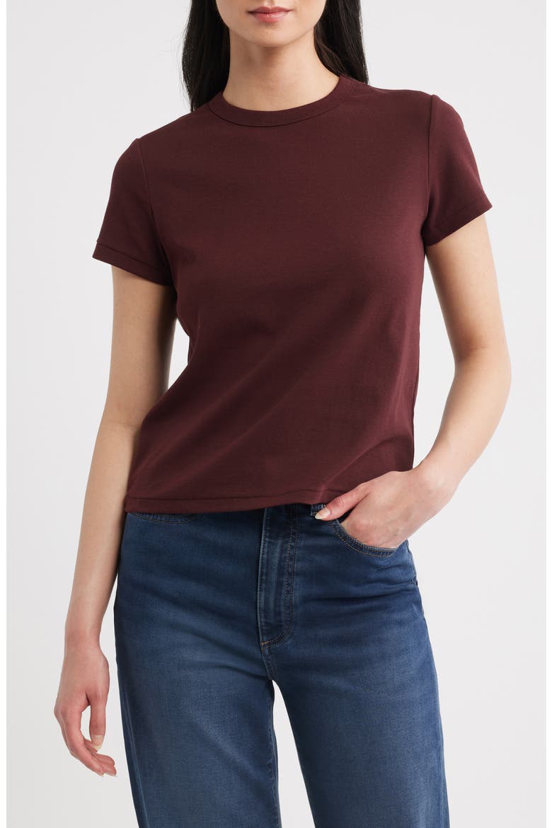 Shrunken T-Shirt, Main, color, MAROON