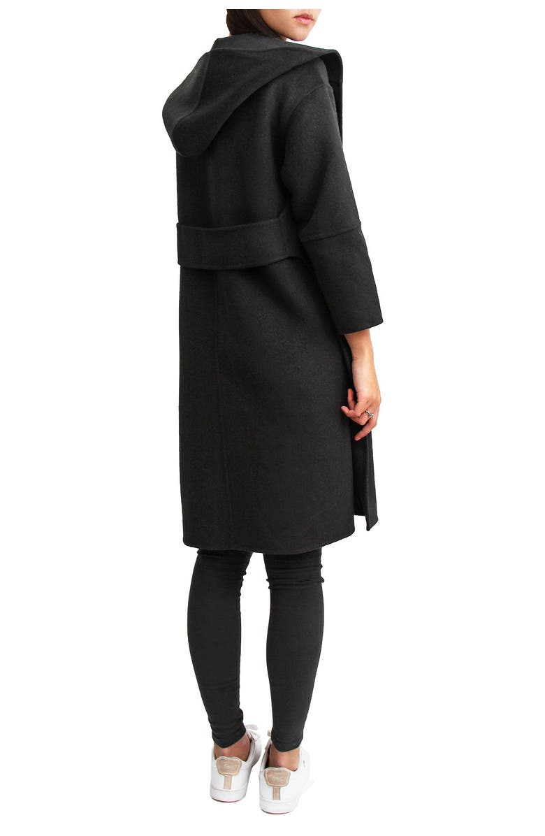 Belle & Bloom Walk This Way Wool Blend Oversized Coat, Alternate, color, Pure Black