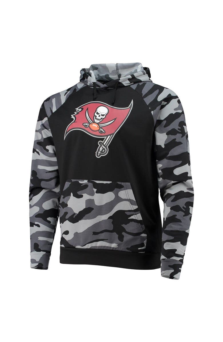 FOCO Men's FOCO Black Tampa Bay Buccaneers Camo Raglan Pullover Hoodie, Alternate, color, 