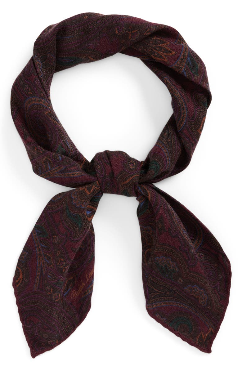 Ralph Lauren Purple Label Paisley Cashmere & Silk Neckerchief