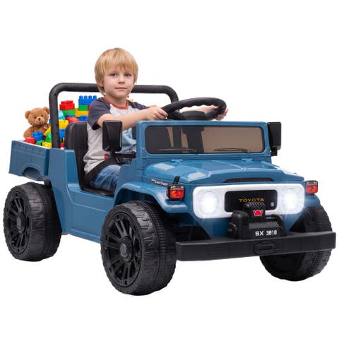 Licensed Toyota Pickup Ride on Truck, 24V Kids Electric Car with Dual Motors, Up to 3.7MPH, Parent Remote Control
