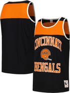 Mitchell & Ness Men's Mitchell & Ness Black/Orange Cincinnati Bengals  Heritage Colorblock Tank Top