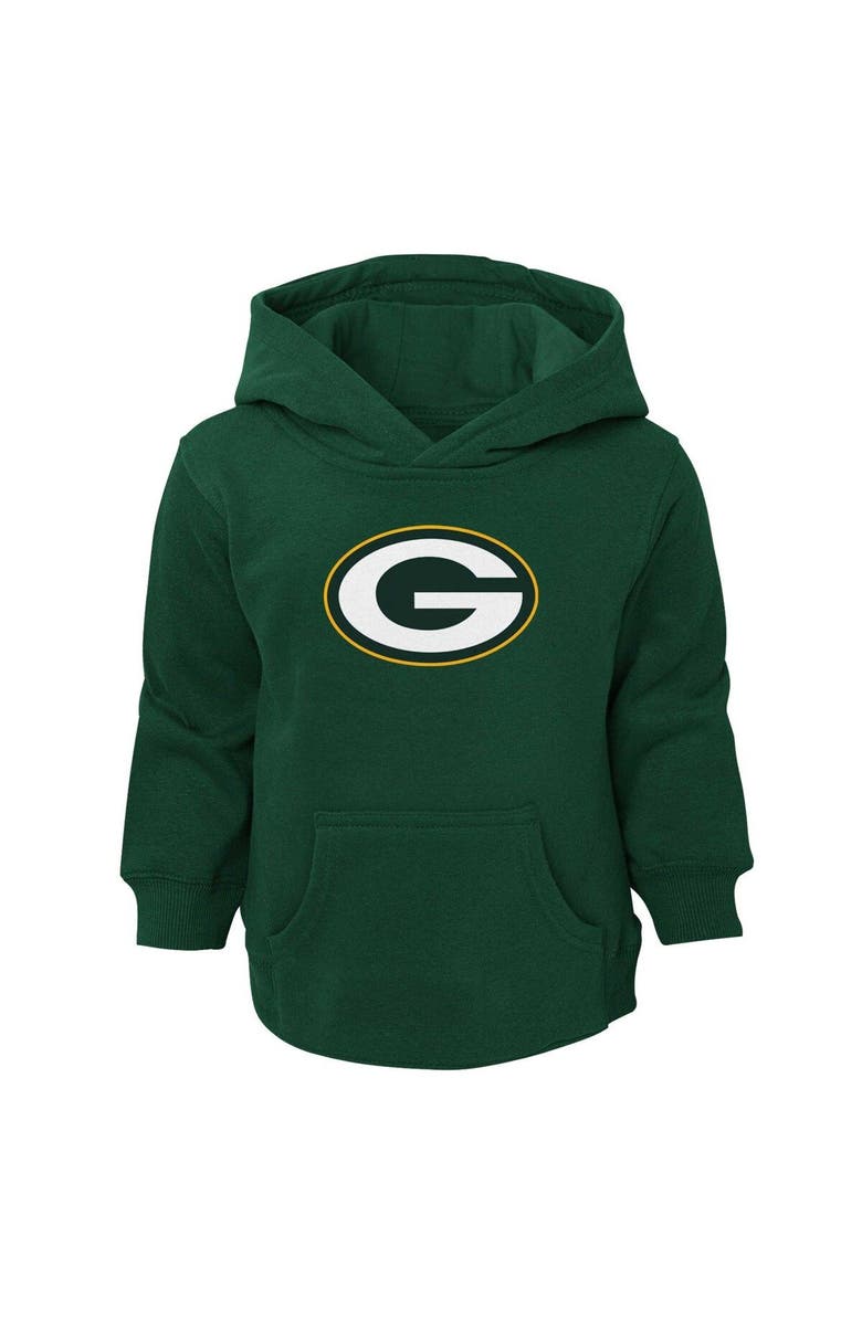 Outerstuff Toddler Green Green Bay Packers Logo Pullover Hoodie, Main, color, Green