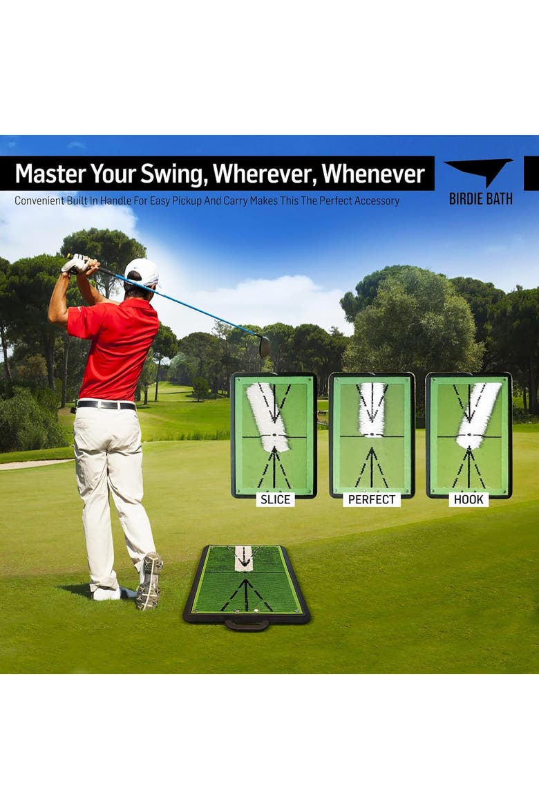 Birdie Mat Pro Golf Swing Trainer, Alternate, color, Green