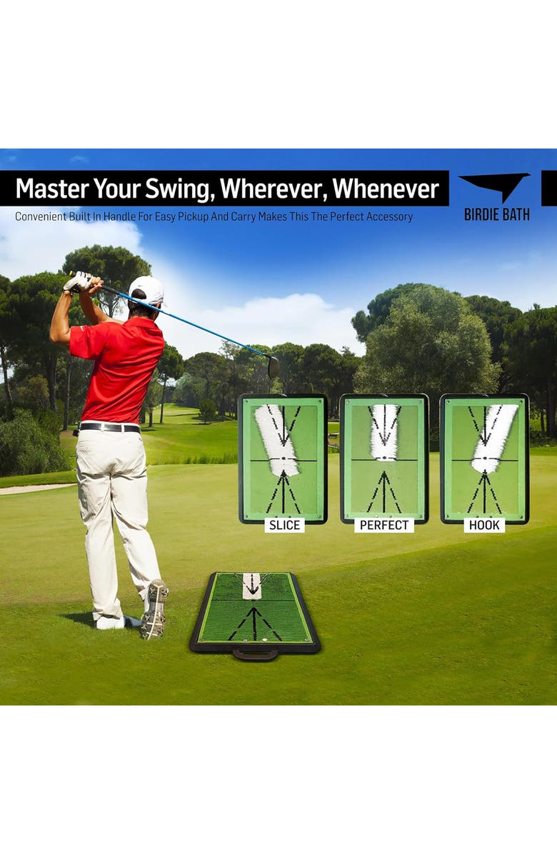Birdie Bath Birdie Mat Pro Golf Swing Trainer, Alternate, color, Green
