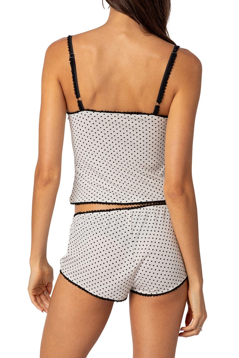 Kendall Polka Dot Camisole, Alternate, color, WHITE