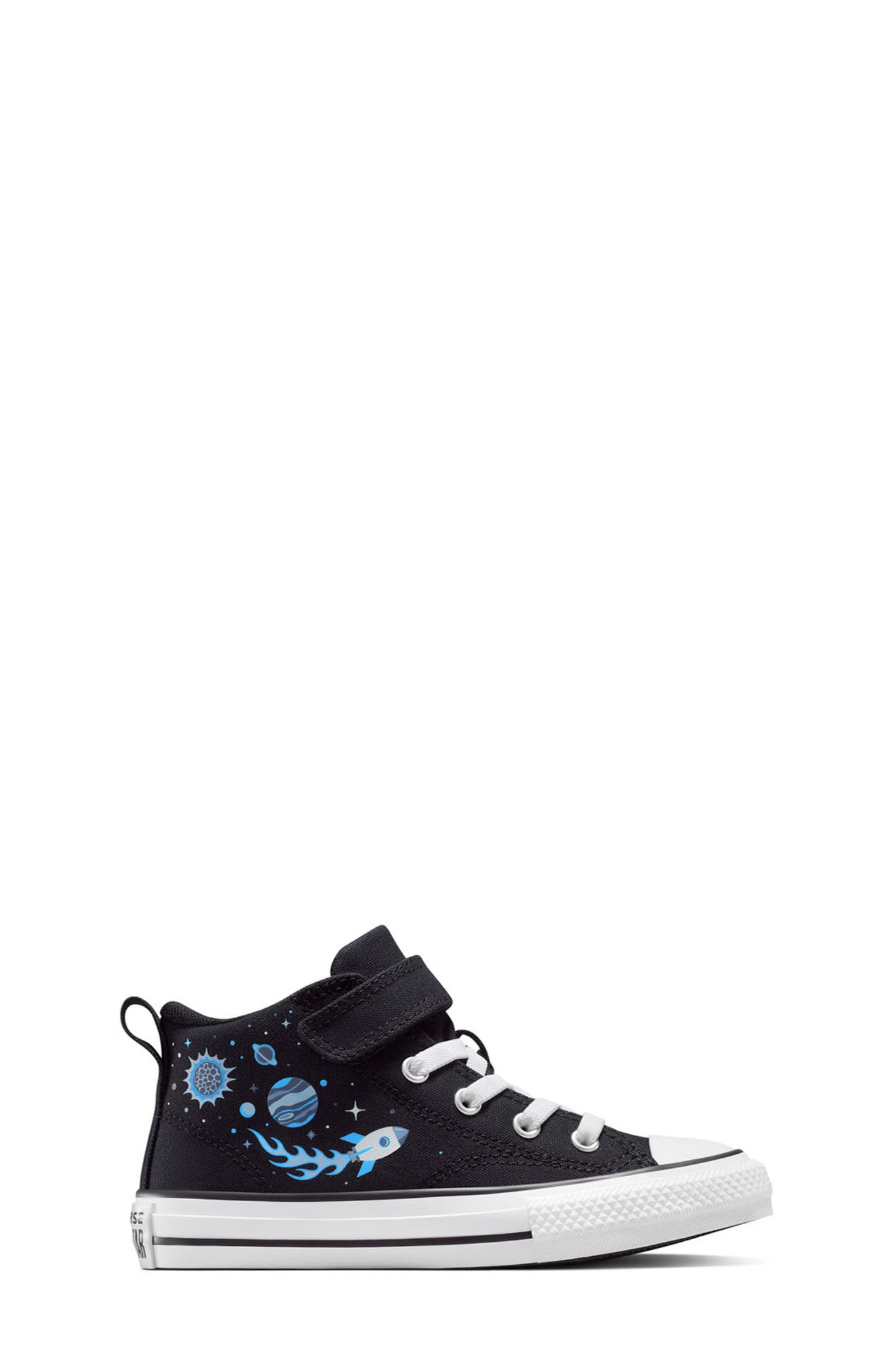 Converse Kids' Chuck Taylor<sup>®</sup> All Star<sup>®</sup> Malden Street Mid Top Sneaker, Alternate, color, Black/ White