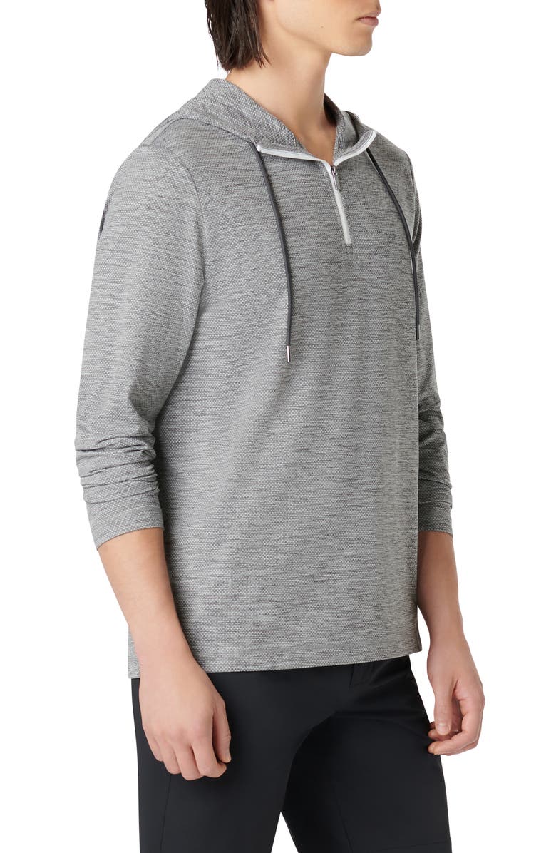 Bugatchi Quarter Zip Performance Hoodie, Alternate, color,