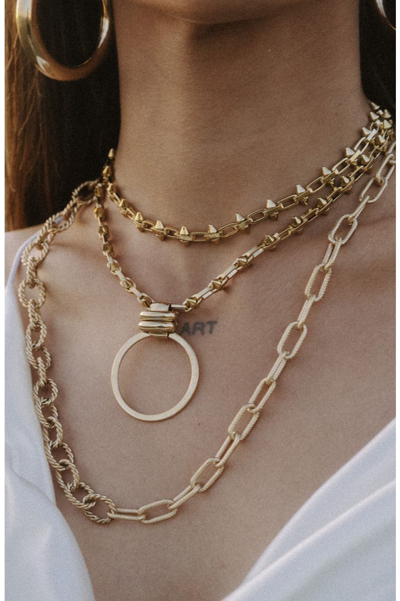 Exodus Choker Necklace, Alternate, color, GOLD