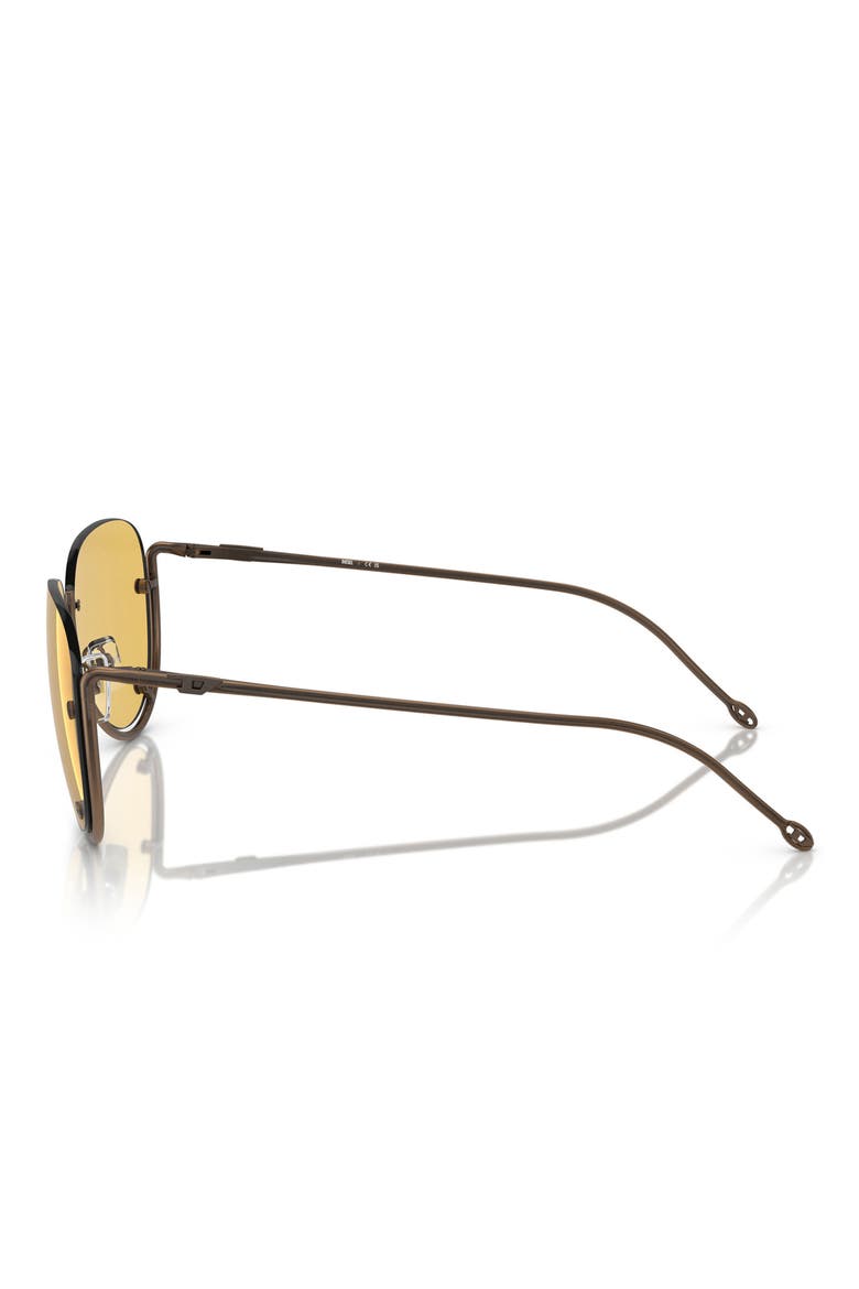 59mm Pilot Sunglasses, Alternate, color, SHINY ANTIQUE COPPER / GREEN