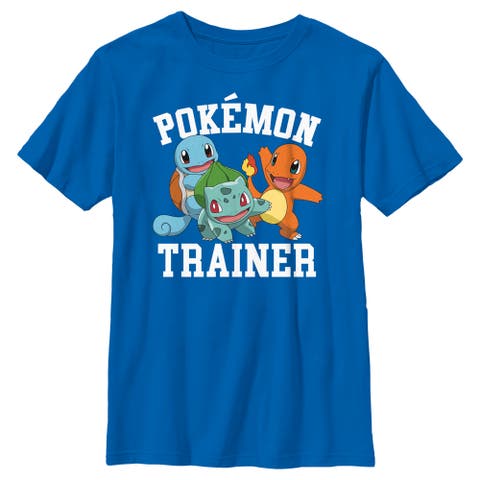 Boy's Pokemon Trainer Characters  Graphic T-Shirt