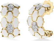 Roberto Coin Cobra Diamond Hoop Earrings