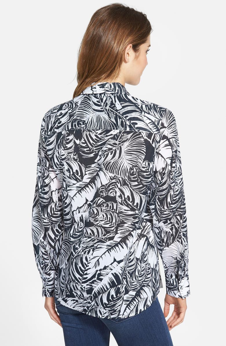 Foxcroft Palm Print Shirt, Alternate, color, 
