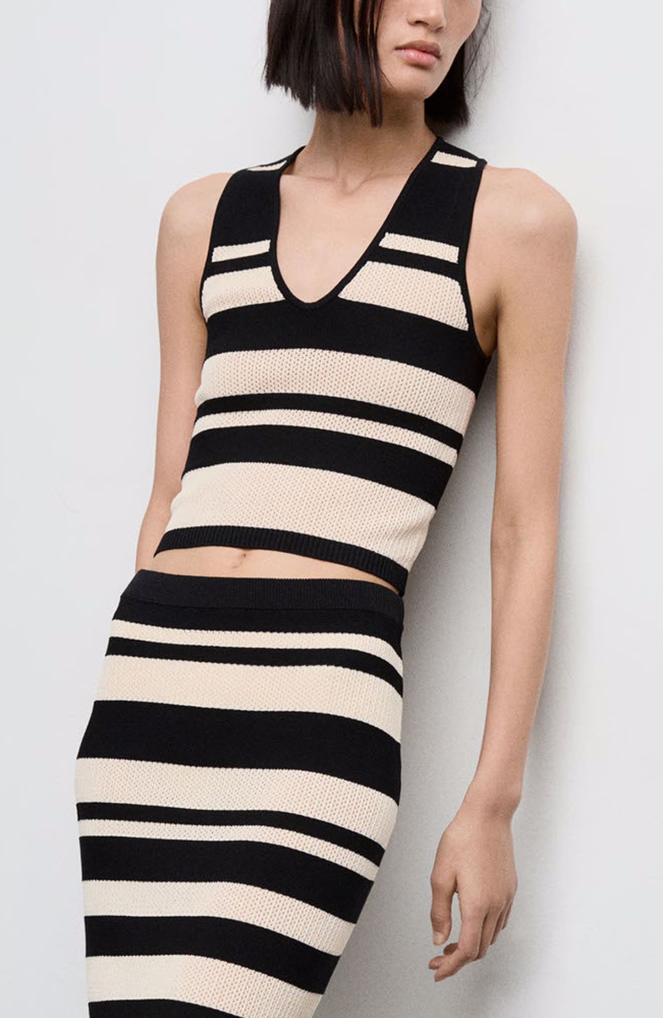 MANGO Open Stitch Sweater Tank