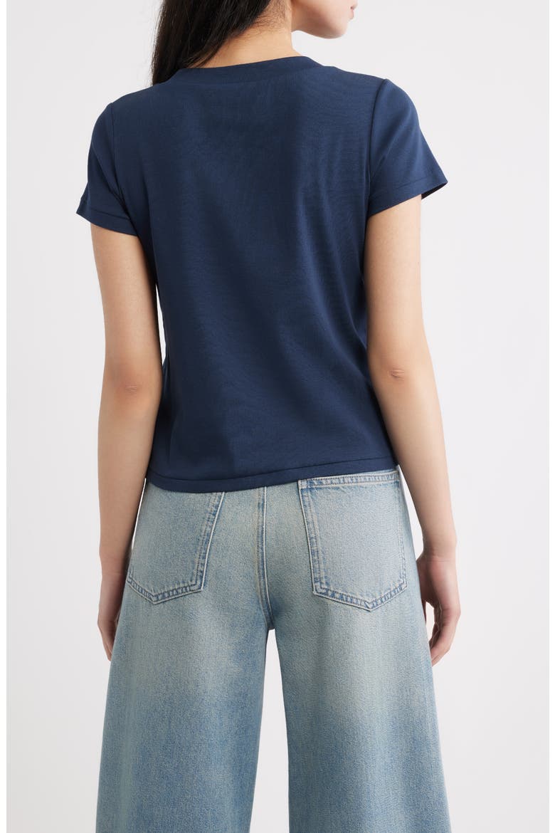 Shrunken V-Neck Tee, Alternate, color, NAVY