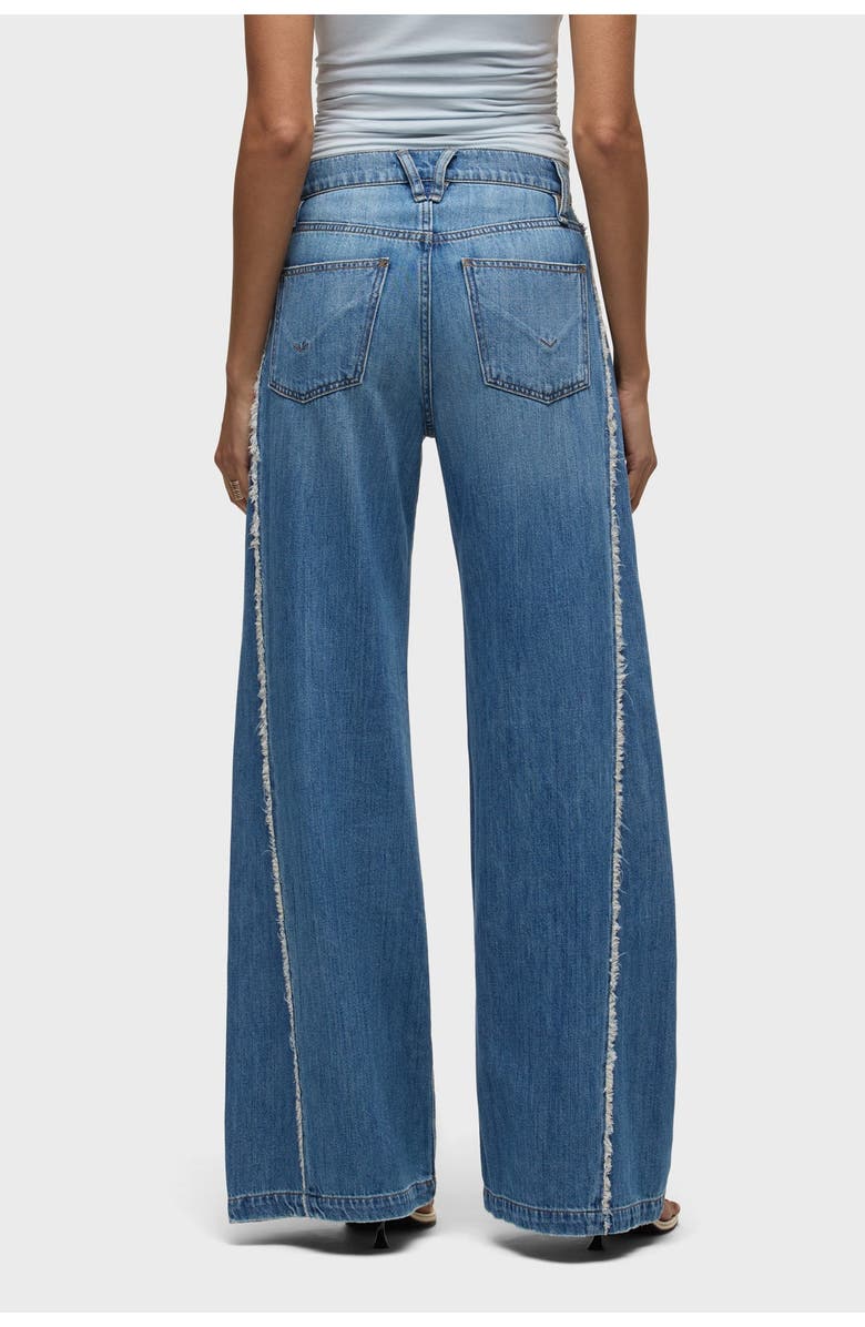 Hudson Jeans jodie loose fit wide leg w/ frayed seams, Alternate, color,