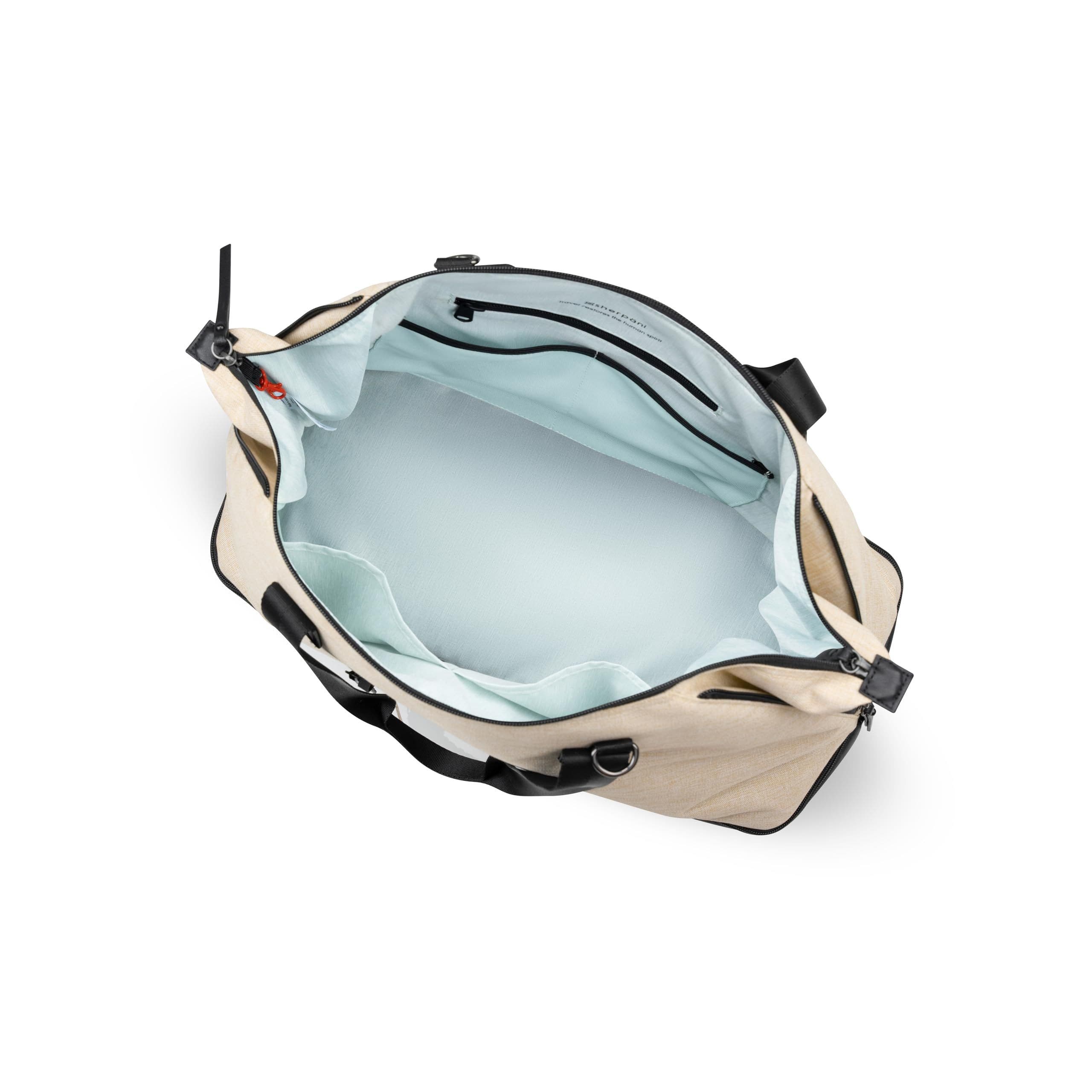 Sherpani Boston Anti Theft Travel Tote Bag with Removable Shoe Compartment, Alternate, color, Straw - Pro