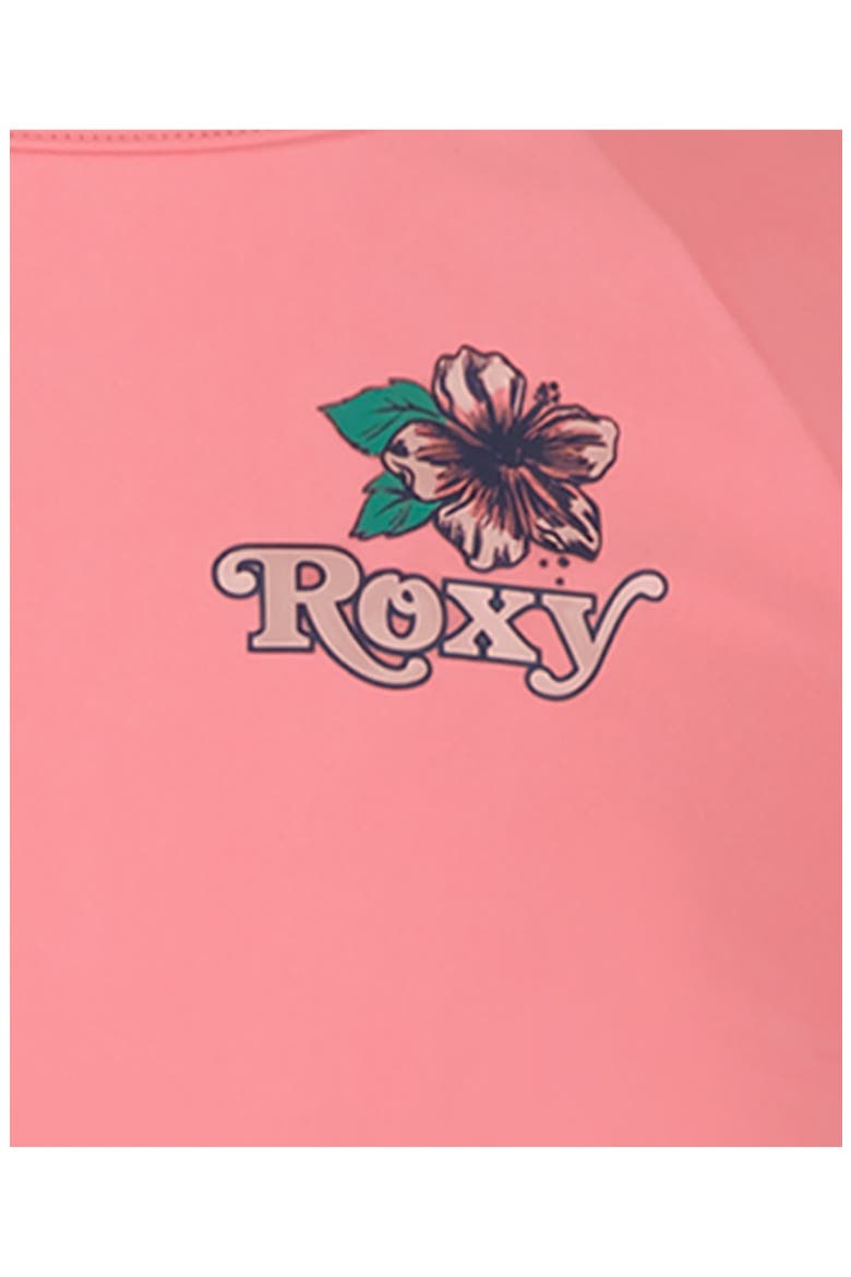 Kids' Outline Floral One-Piece Swimsuit & Cover-Up T-Shirt Set, Alternate, color, PLUMERIA
