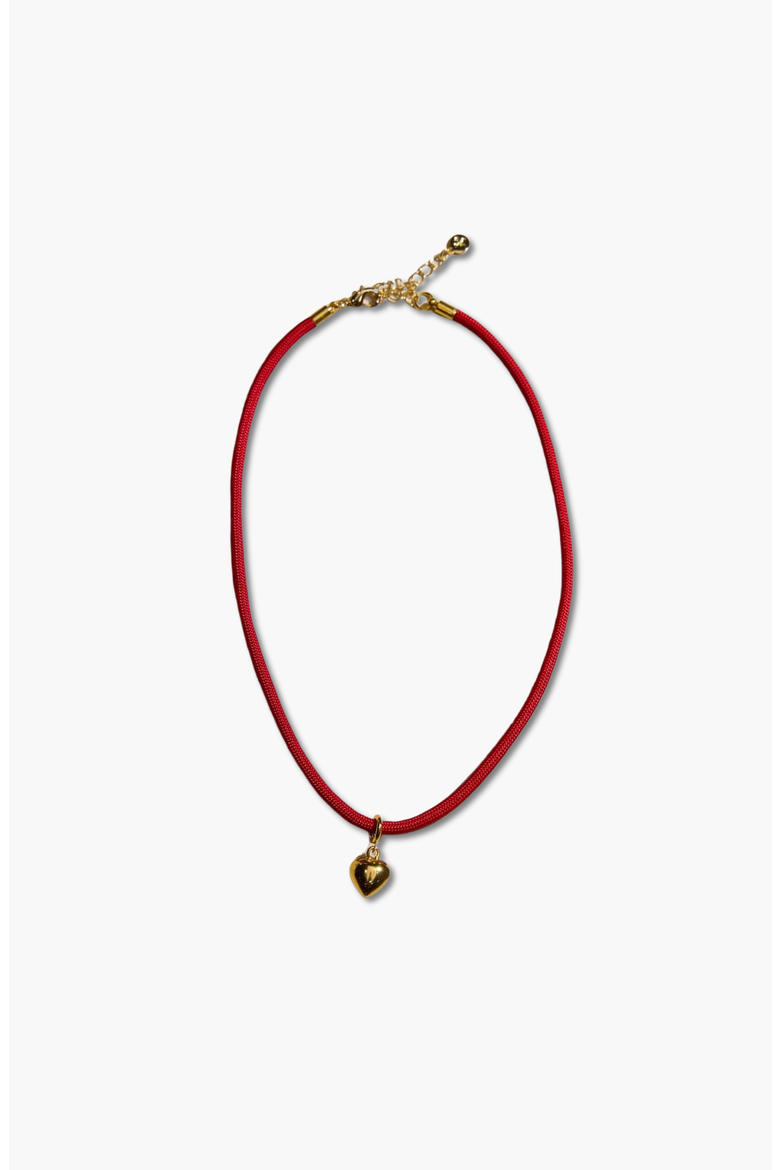 Puffy Heart Charm, Alternate, color, Gold
