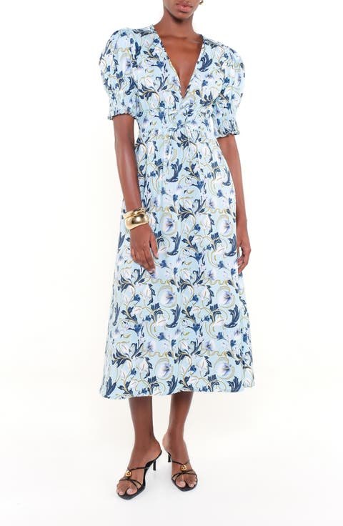 Clara Floral Stretch Cotton Dress