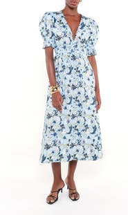 The Lulo Project Clara Floral Stretch Cotton Dress