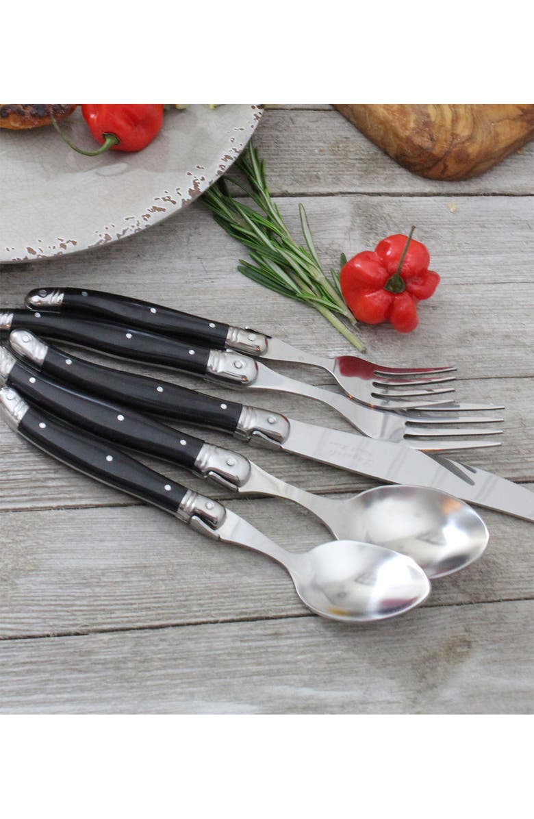 FRENCH HOME 20-Piece Laguiole Black Flatware Set, Alternate, color, Black
