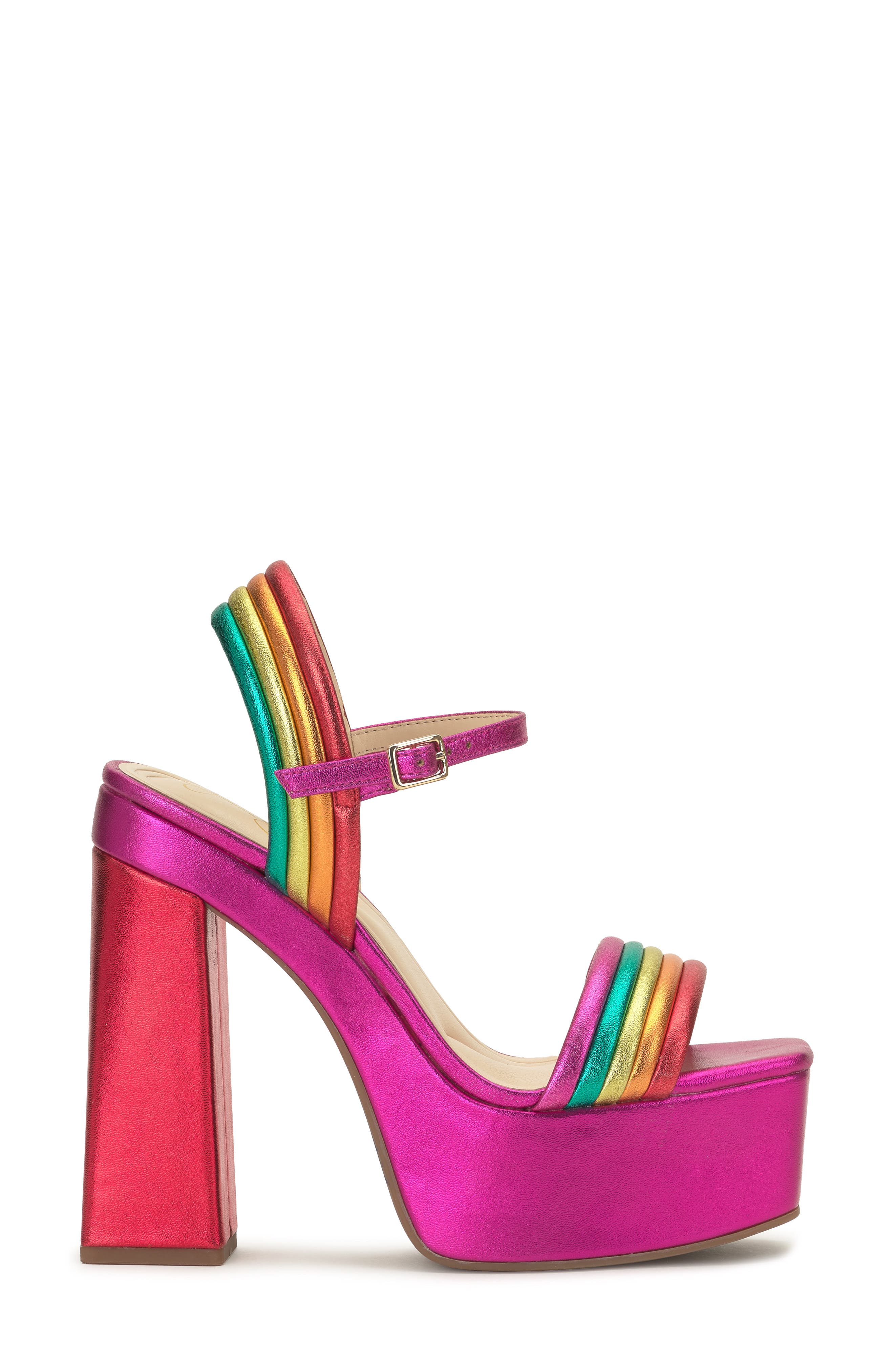 Bautista Metallic Platform Sandal, Alternate, color, METALLIC PINK COMBO