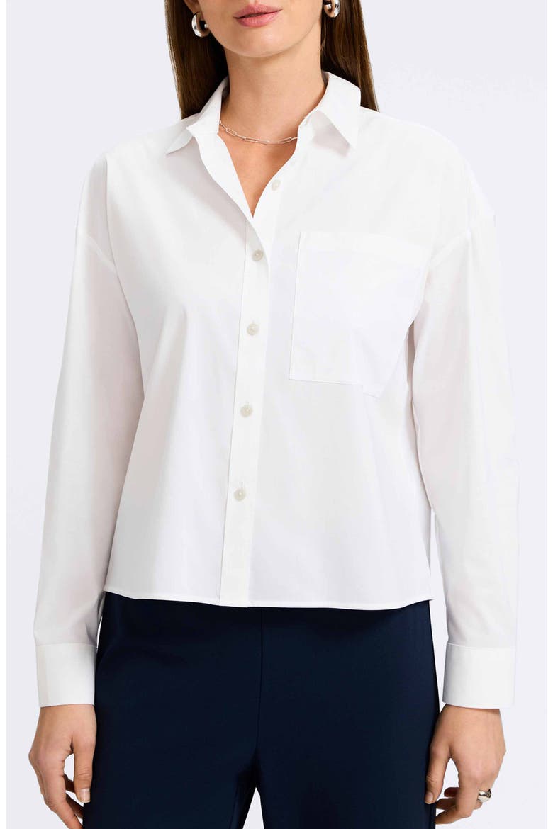 Marina Button-Up Shirt, Main, color, WHITE