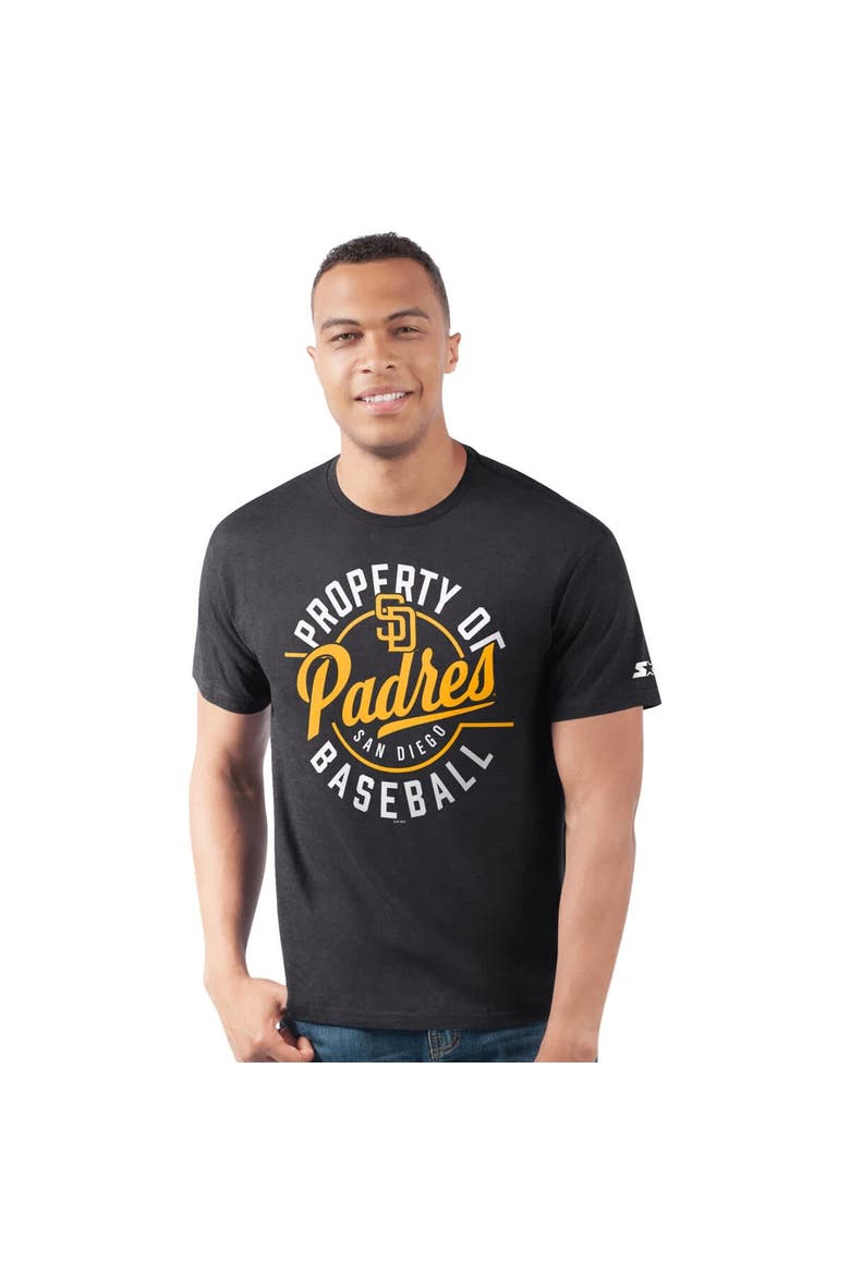 Men's Starter  Black San Diego Padres Prime Time Property Of T-Shirt, Main, color, Black