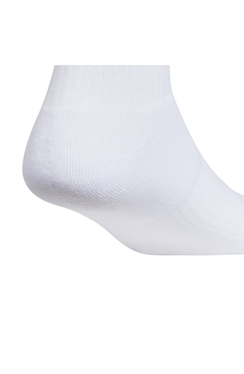 adidas 3-Pack AEROREADY 3.0 Cushioned Sport Quarter Socks, Alternate, color, White/ Black