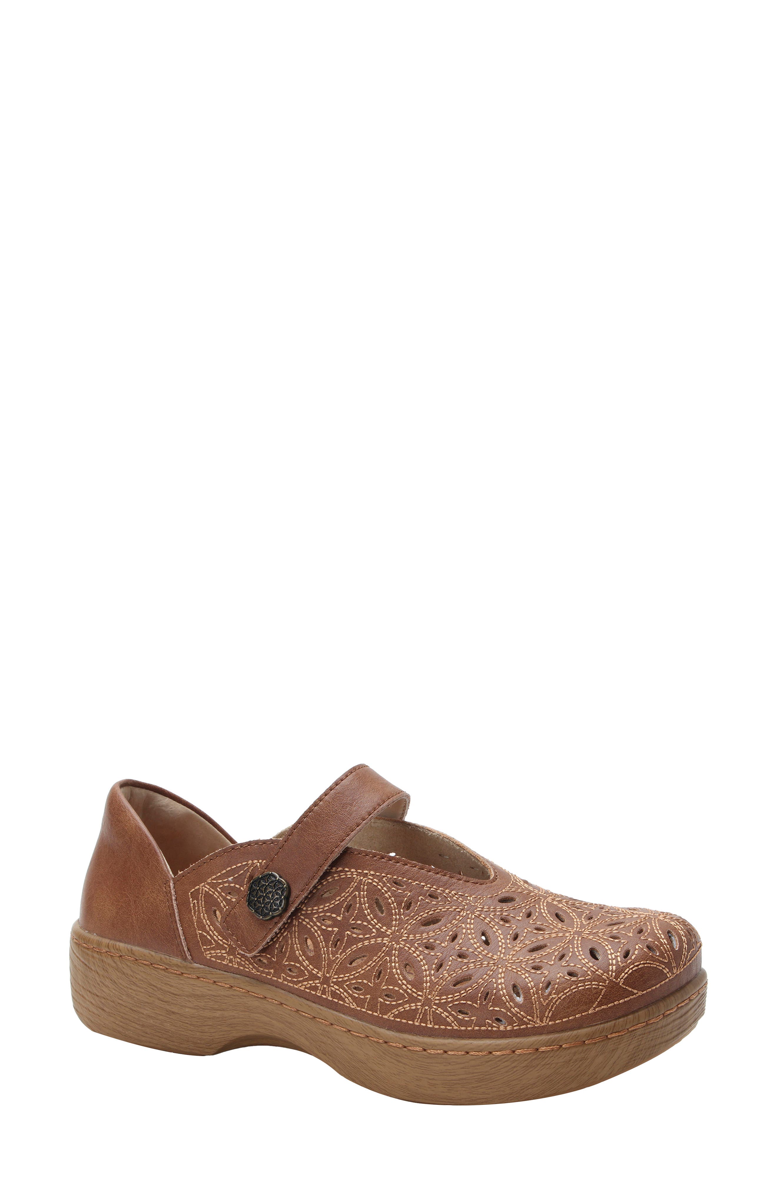 Opheliah Clog, Main, color, WORN COGNAC BREEZE