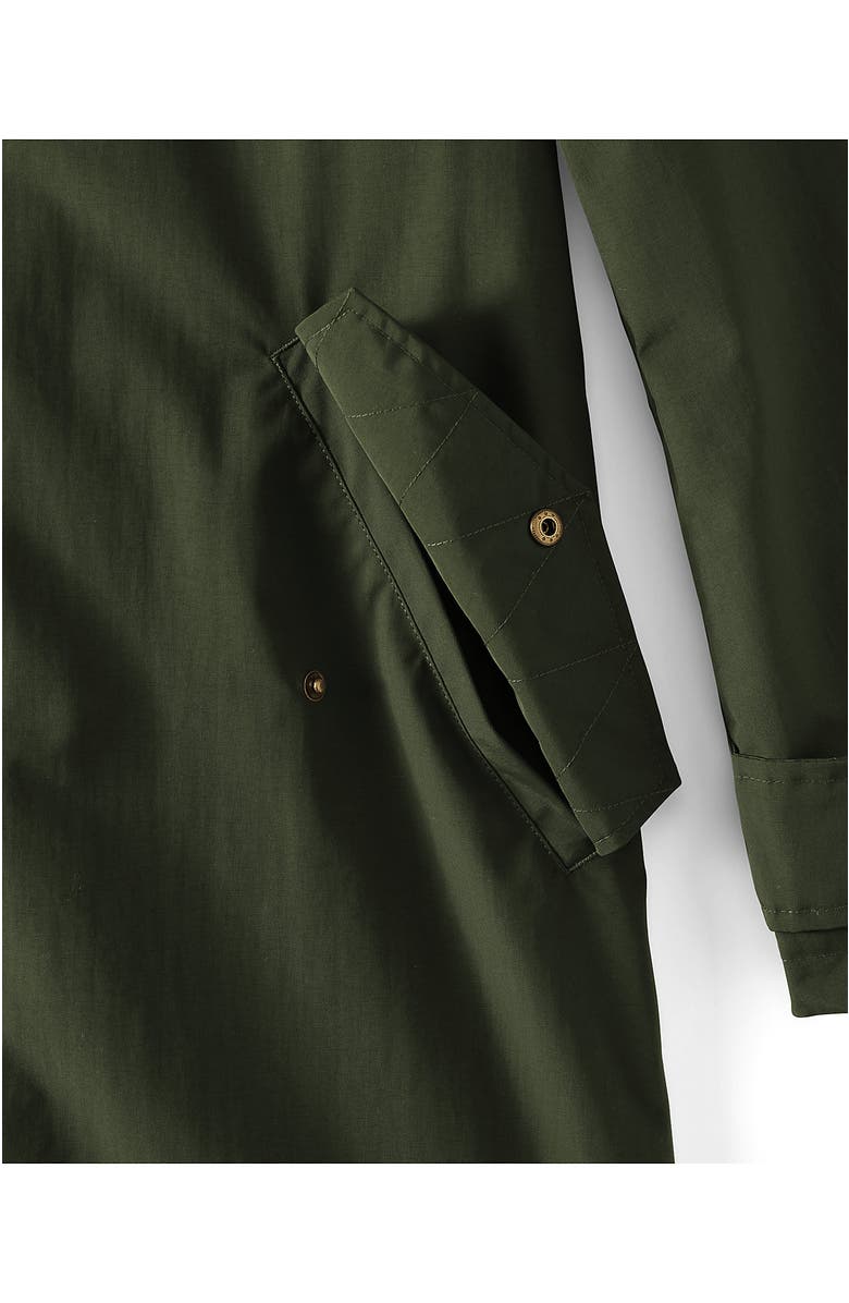 Lands' End Plus Size Squall A-Line Rain Jacket, Alternate, color, Darkest Olive